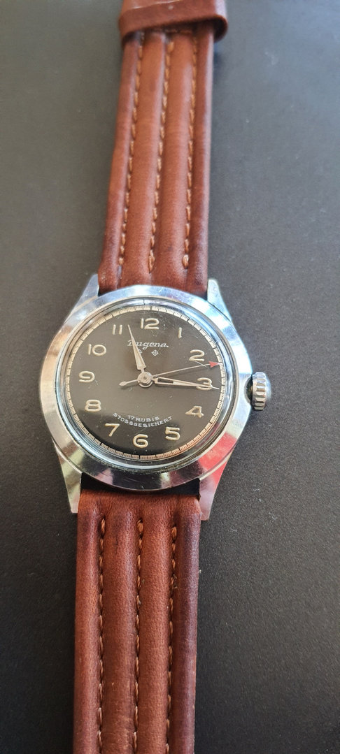 Vintage Dugena Herrenarmbanduhr Uhrwerk Osco 65